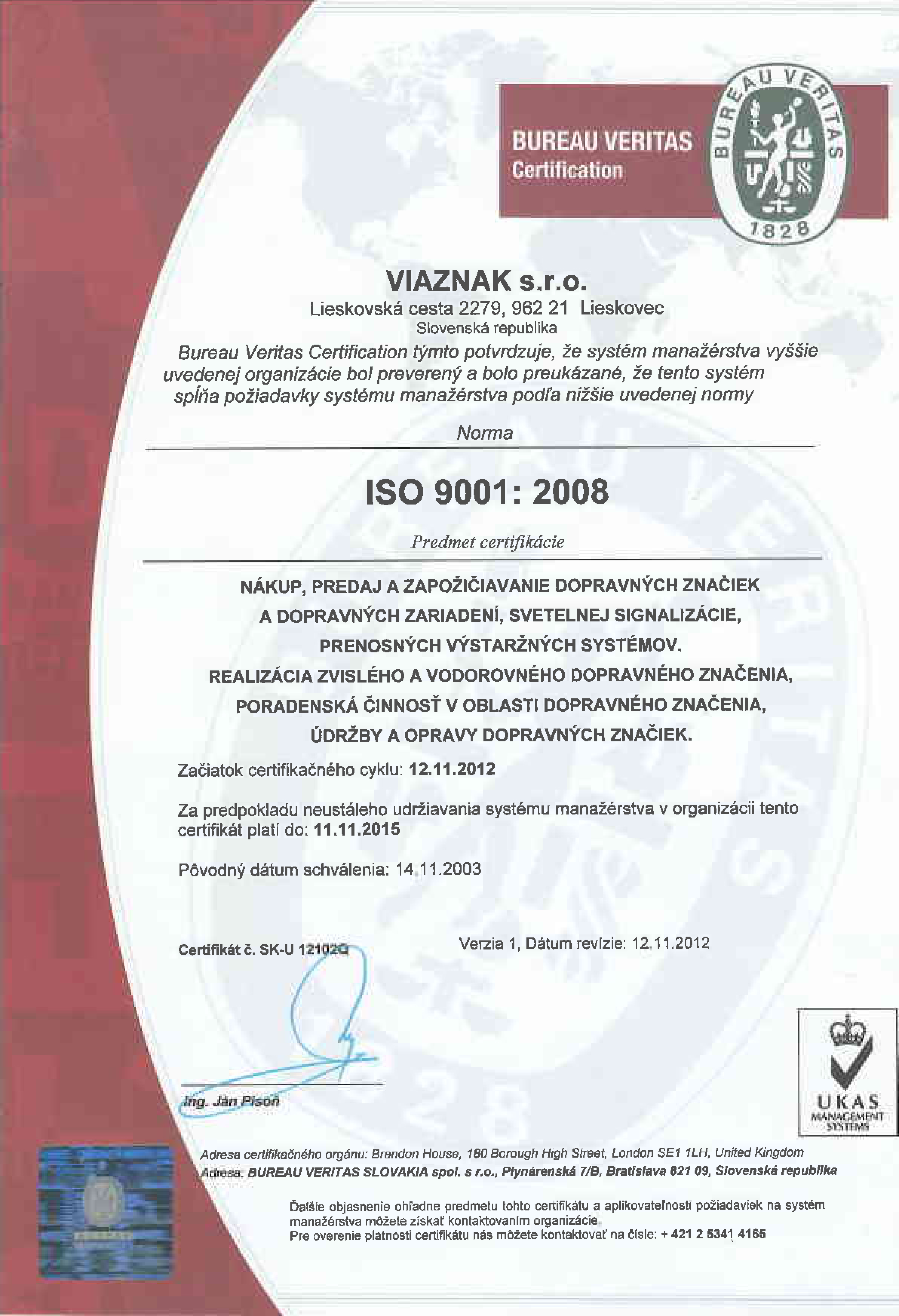 certifikát